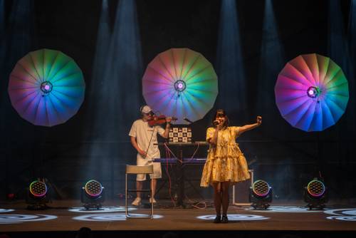Zdjęcie przedstawia koncert Marie podczas Faktorii Kultury w Pruszczu Gdańskim