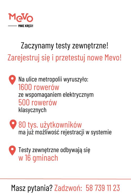 Zarejestruj się i przetestuj nowe Mevo.