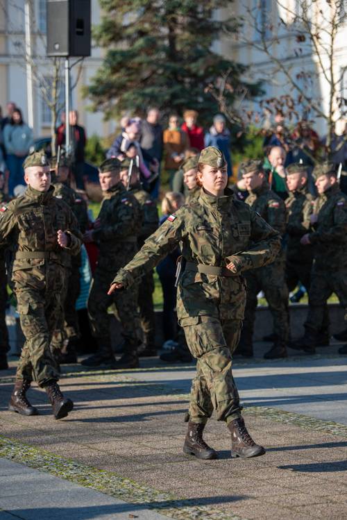 Żołnierze podczas obchodów Święta Niepodległości.