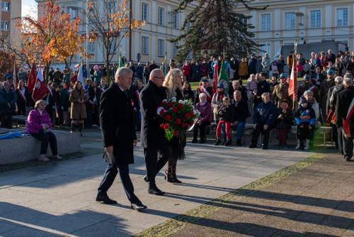 Żołnierze podczas obchodów Święta Niepodległości.