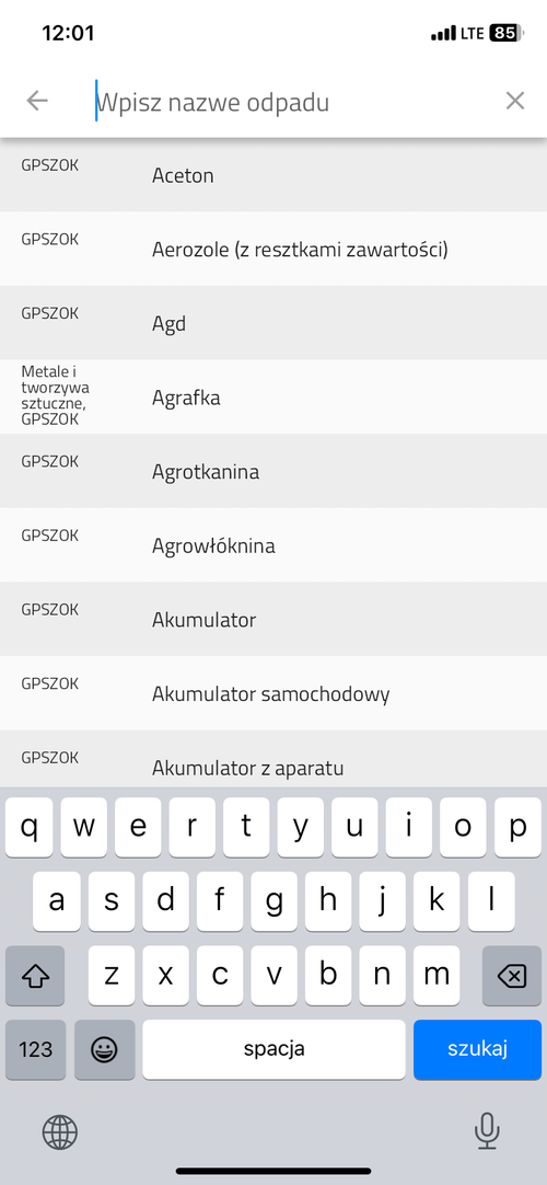 Aplikacja Mieszkam w Pruszczu harmonogram wywozu odpadów