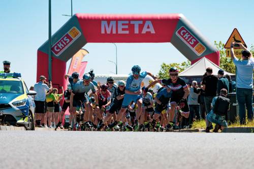 Start XII Półmaratonu Rolkarskiego o Puchar Burmistrza Pruszcza Gdańskiego