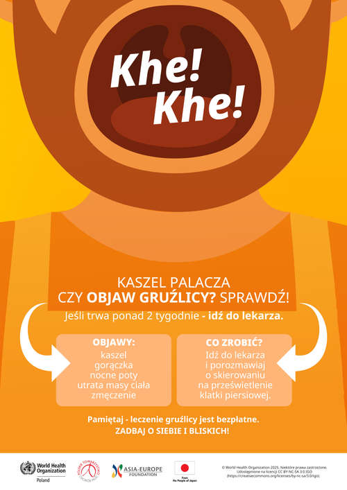 Plakat w języku polskim kierowany do migrantów