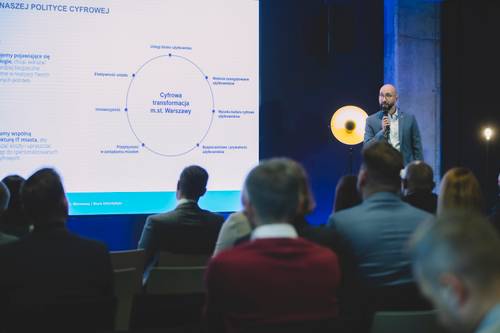 Spotkanie inaugurujące Giełdę Miejskich Technologii, na zdjęciu uczestnicy spotkania w dniu 04.10.2022 r. Warszawa