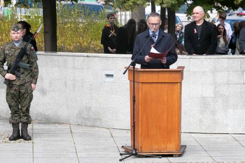 Przemawia Janusz Wróbel Burmistrz Pruszcza Gdańskiego